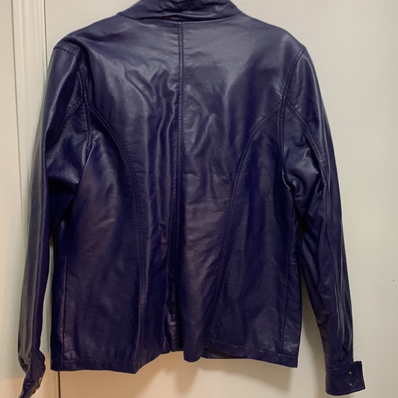 Stylish Northern Reflections Purple Moto Jacket - Picture 6 of 6